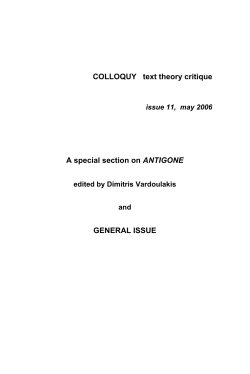 Colloquy Issue 11 May 2006 - Monash Arts