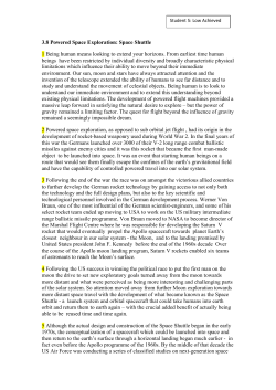 3.8 Powered Space Exploration: Space Shuttle 1 Being