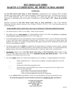 2017-2018 east ohio martin luther king, jr. merit scholarship