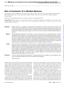role of interleukin 16 in Multiple Myeloma