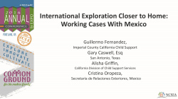 International Exploration Closer to Home: Working Cases With Mexico