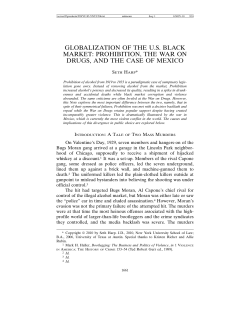 Globalization of the U.S. Black Market: Prohibition, The War on