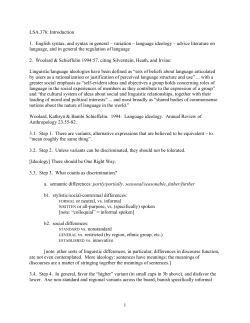1 LSA.376: Introduction 1. English syntax, and syntax in general