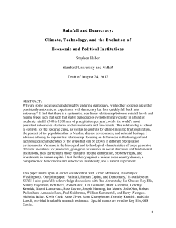 Rainfall and Democracy: Climate, Technology, and the Evolution of