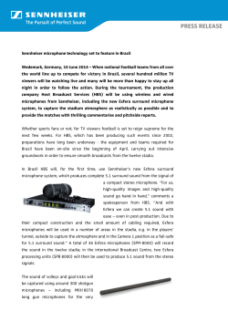 Sennheiser microphone technology set to feature in Brazil