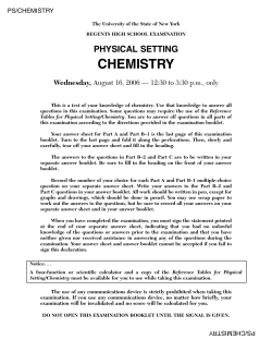 physical setting chemistry