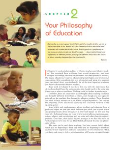 Your Philosophy of Education