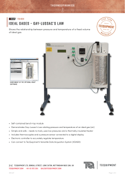 Ideal Gases &ndash; Gay-Lussac`s Law