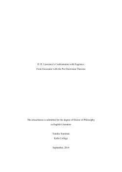 D. H. Lawrence`s Confrontation with Eugenics