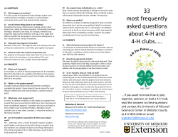 33 Most-Asked 4-H Questions