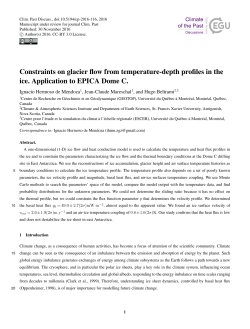Constraints on glacier flow from temperature