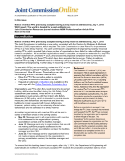 Accreditation - Joint Commission