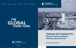 Friends With Benefits?: Russian-Chinese Relations After the