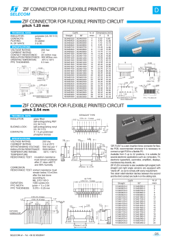 zif connector for flexible printed circuit zif connector for