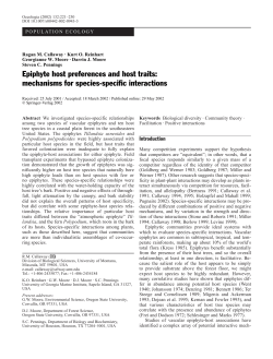 Epiphyte host preferences and host traits: mechanisms for species