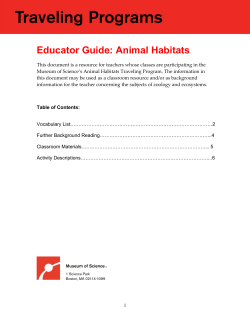 Educator Guide: Animal Habitats