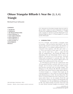 Obtuse Triangular Billiards I: Near the (2, 3, 6) Triangle