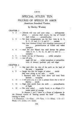 Figures of Speech in Amos