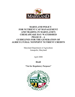 Phase II A&mdash;Guidelines for the Generation of Agricultural Nonpoint