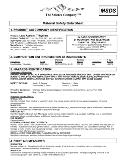 Lead Acetate Trihydrate MSDS