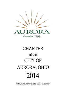 CHARTER CITY OF AURORA, OHIO