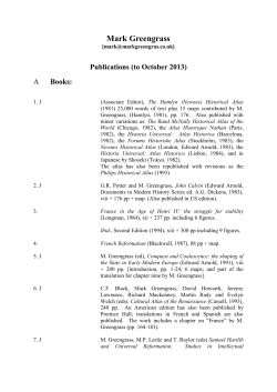 Mark Greengrass - The University of Sheffield