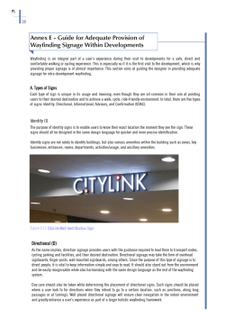 See WCP Wayfinding Provision Guidelines