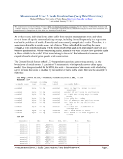 Scale Construction - University of Notre Dame