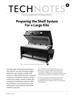 Preparing the Shelf System For a Large Kiln