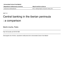 Central banking in the iberian peninsula : a comparison - e