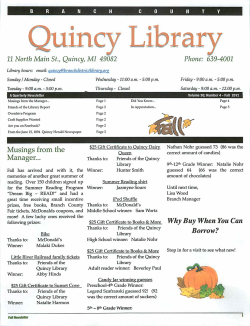 Fall 2012 - Branch District Library