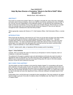 Help! My New Director of Analytics* Wants to Get Rid