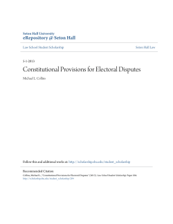 Constitutional Provisions for Electoral Disputes