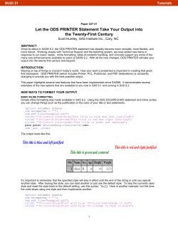 227-31: Let the ODS PRINTER Statement Take Your Output