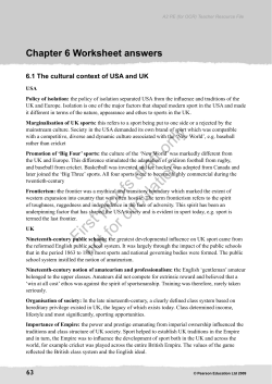 OCR A2 PE Teaching Resource File: Chapter 6 answers