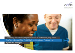 The Team Around The Child (TAC) and the Lead Professional