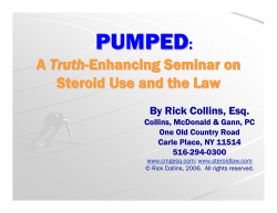 PUMPED: A Truth-enhancing Seminar on Steroid Use and the Law