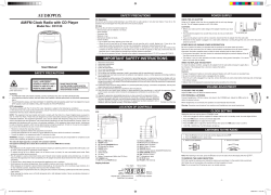 AM/FM Clock Radio with CD Player IMPORTANT SAFETY