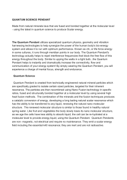 QUANTUM SCIENCE PENDANT Made from natural minerals lava