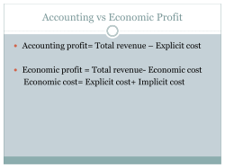 Accounting vs Economic Profit