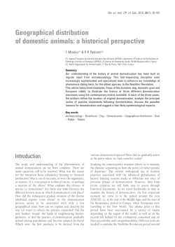 Geographical distribution of domestic animals