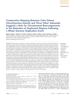 Comparative Mapping Between Coho Salmon