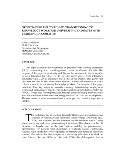 NEGOTIATING THE `CATCH-22`: TRANSITIONING TO