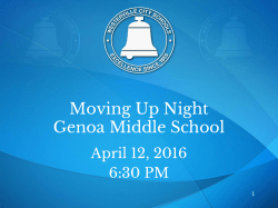 Moving Up Night Genoa Middle School
