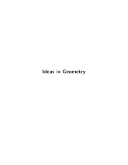 Ideas in Geometry