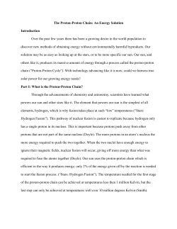 The Proton-Proton Chain: An Energy Solution