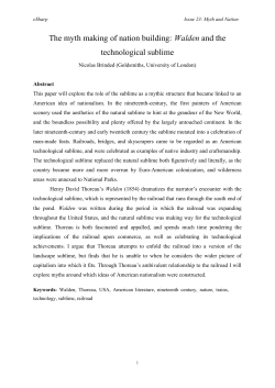 The myth making of nation building: Walden and the technological
