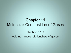 Chapter 11 Molecular Composition of Gases