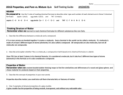 2015 Properties, and Pure vs. Mixture Quiz Self