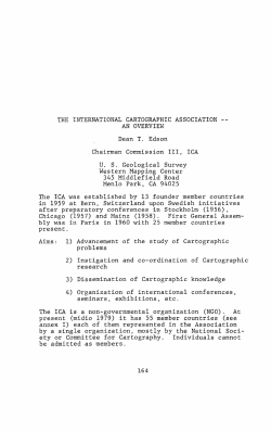 THE INTERNATIONAL CARTOGRAPHIC